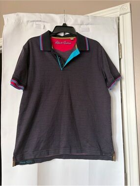 Robert Graham knit cuff polo shirt